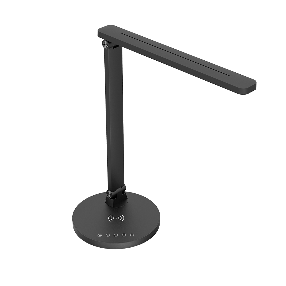 LAMPARA DE ESCRITORIO C/CARGA INALAMBRICA NEGRA 7.5W